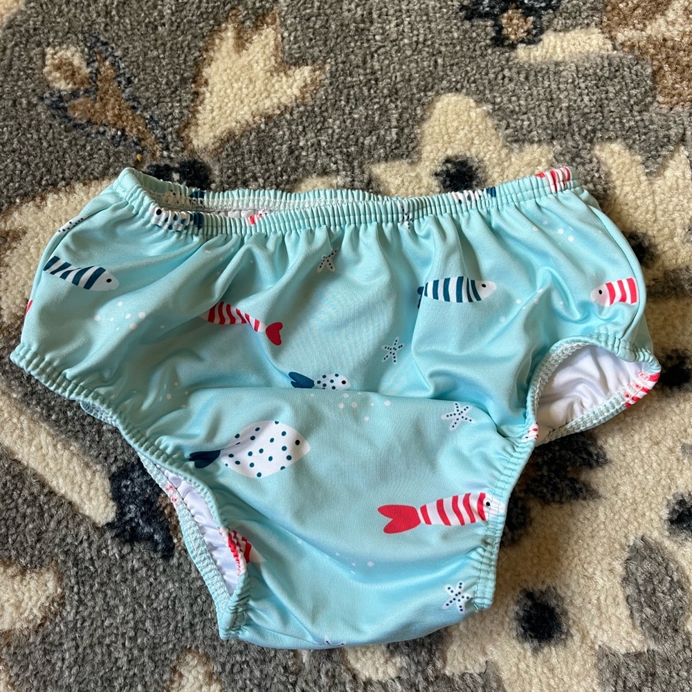James and Lottie Aqua Fish boys Swim Diaper Cover